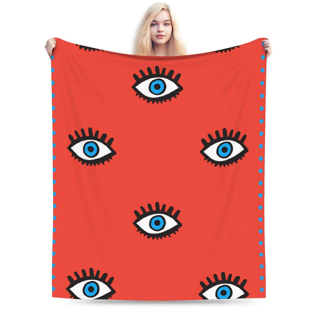 Eye Pattern Flannel Blankets Autumn  Soft Warm Bedding Throws for Kids Couch Bed Street Trend Bedspread Sofa Bed Cover