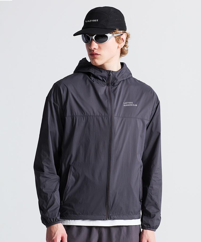 Lazybee [Summer] Ultralight Packable Air Glide Reflect Windbreaker Jacket W Charcoal
