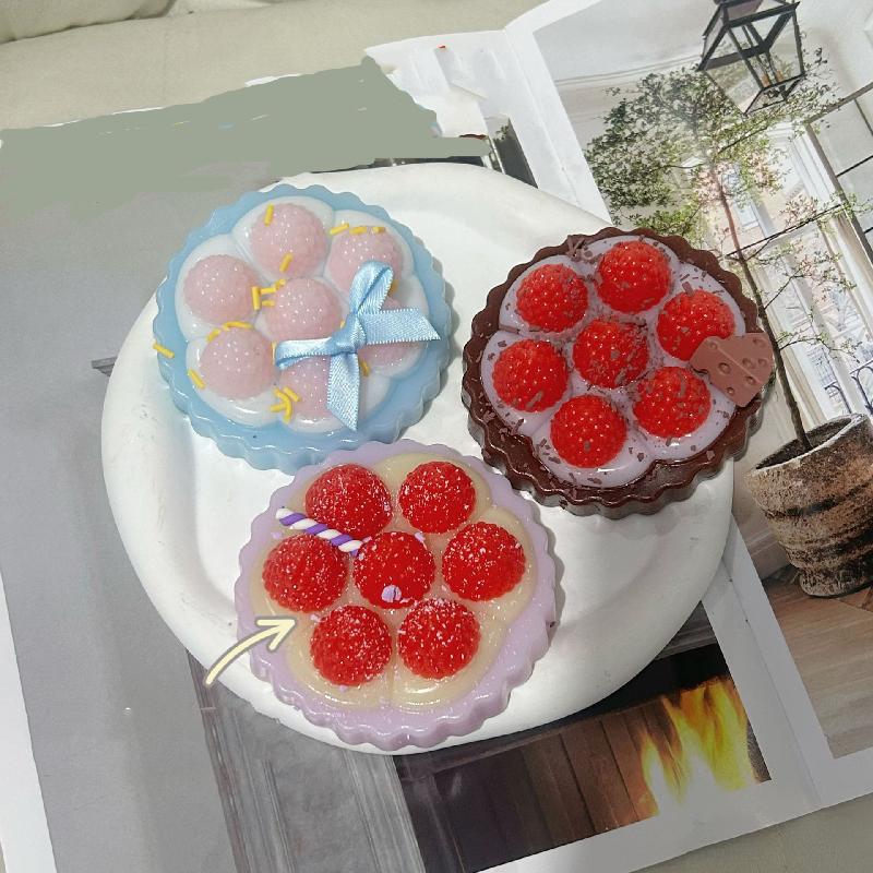 Juguete Squishy Kawaii Tostada Frambuesa Pellizcar Apretar Punta del Dedo Fresa Tarta Regalo Niña Juguetes Niños Juguetes Alivio del Estrés Fidget