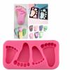 3D Baby Feet Silicone Mold Fondant Cake Decoration Chocolate Baking Tools Bakeware Pudding Baking Mold