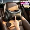 Carbon Fiber Leather Car Neck Support Headrest Auto Interior Accessory For GLC X253 X254 C-Class W205 W206 A-Class CC1