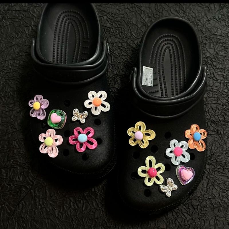 12 Stuks Schoenen Bedels Verwijderbare Kleurrijke Bloem Vlinder Schoenen Accessoires Voor Meisjes Klompen Sandalen Zomer Schoenen Decor Gesp DIY