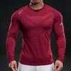 Tricou nou de primăvară cu mânecă lungă pentru bărbați, tricou de bază sport casual pentru bărbați, tricou pentru tineret pentru bărbați cu uscare rapidă