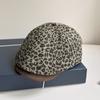 Trend Vintage Leopard Print Beret Flat Classic Leopard Newsboy Cap Versatile Y2k Painter Cap Spicy Girls