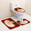 Kerst Badkamervloermat Toilet Driedelige Set
