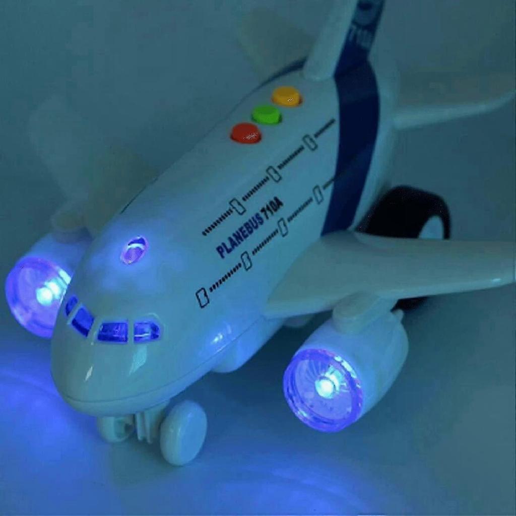 Friction-Powered Toy Airplane with Lights and Sounds for Toddlers, 1:200 Scale Aircraft for Kids, Toy Vehicles for Boys & Girls