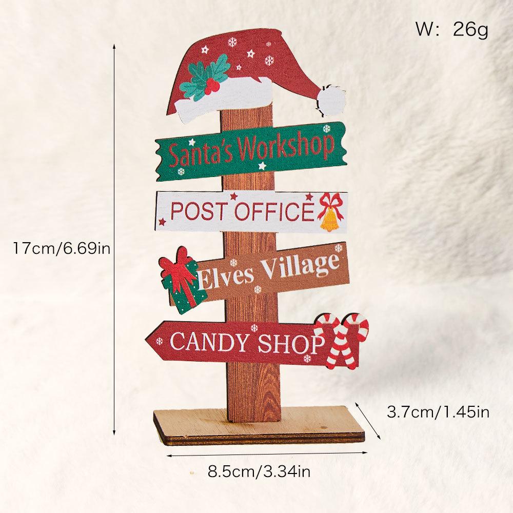 New Wooden Christmas Desktop Ornament: Snowman, Santa, Gingerbread Man Decorations