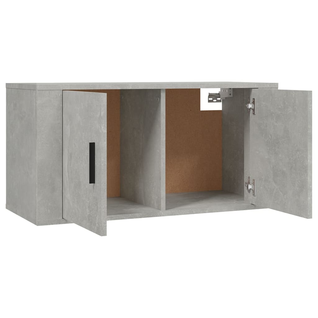 Wall Mounted TV Cabinets Set of 3 Concrete Grey 80 x 34.5 x 40 cm