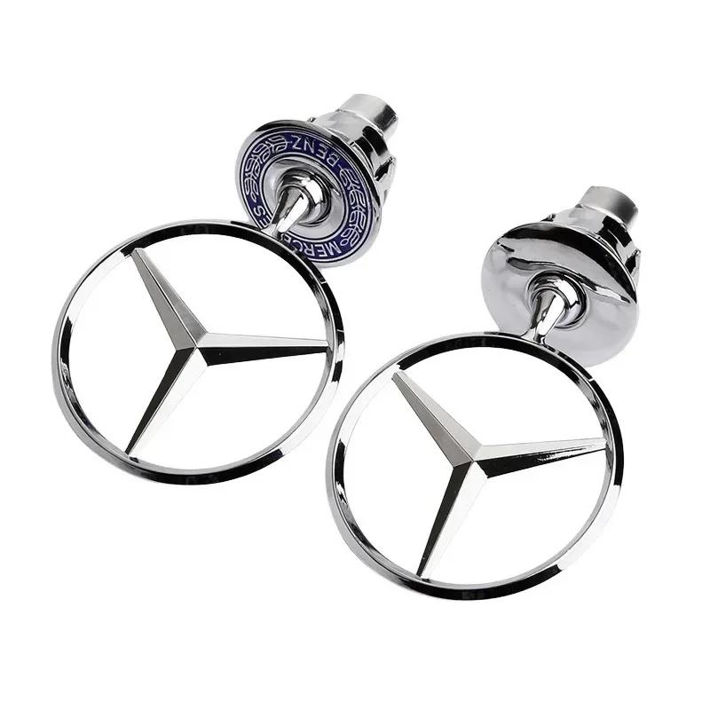 Autokleeps Mercedes Benzi Tähega Kapotile - Embleem Auto Kapotile Esikroomitud Logo Kapoti Tähis Benz C E S Klassi W204 W205 W21 jaoks