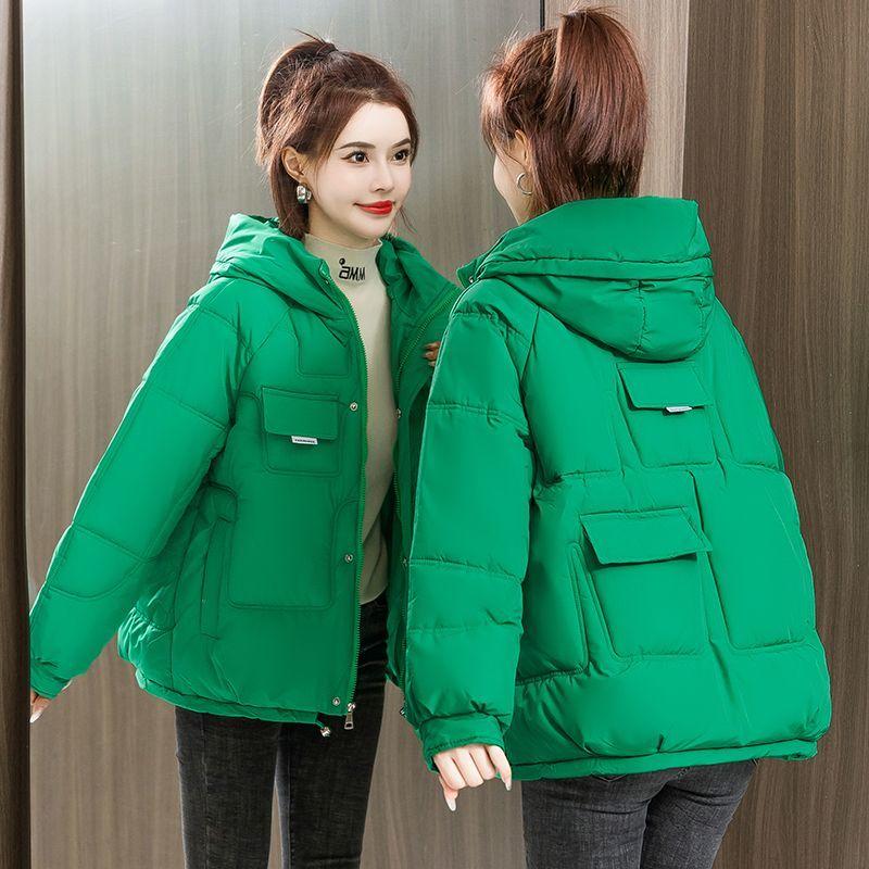 Short New Large Size Bread Suit Down Padded Jacket Hooded Women's Winter Korean Version Loose Thickened Padded Coat