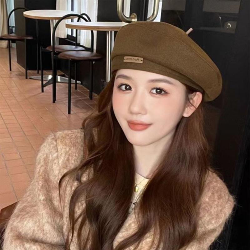 Berretti da donna in cotone, cappelli invernali, vintage, a quadri francesi, berretto militare, cappello da pittore, autunno inverno, strada, ottagonale, berretto