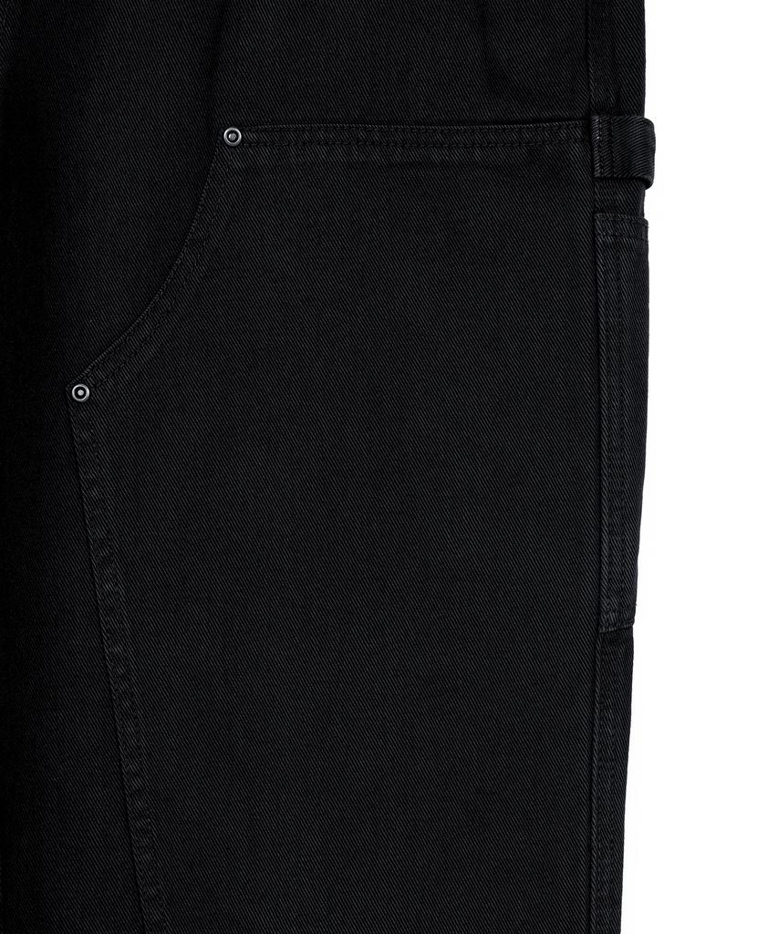 EXCONTAINER Double Knee Carpenter Garment Dyed Pants (Washed Black)