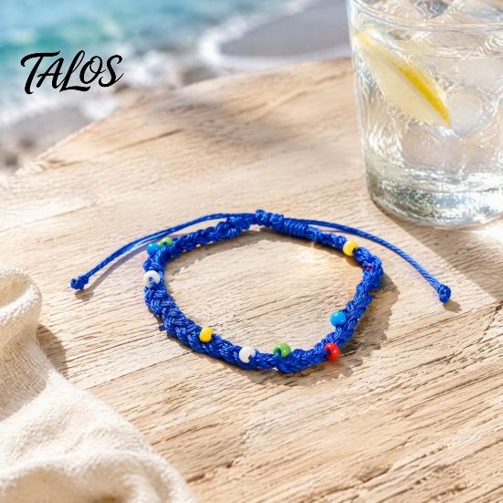 Kleurrijke Zomerstrand Accessoires Handgemaakt Gevlochten Armband voor Vrouwen, Boheemse Geweven Pols Touw Boho Stijl Sieraden met Rijstkorrels, Verstelbaar