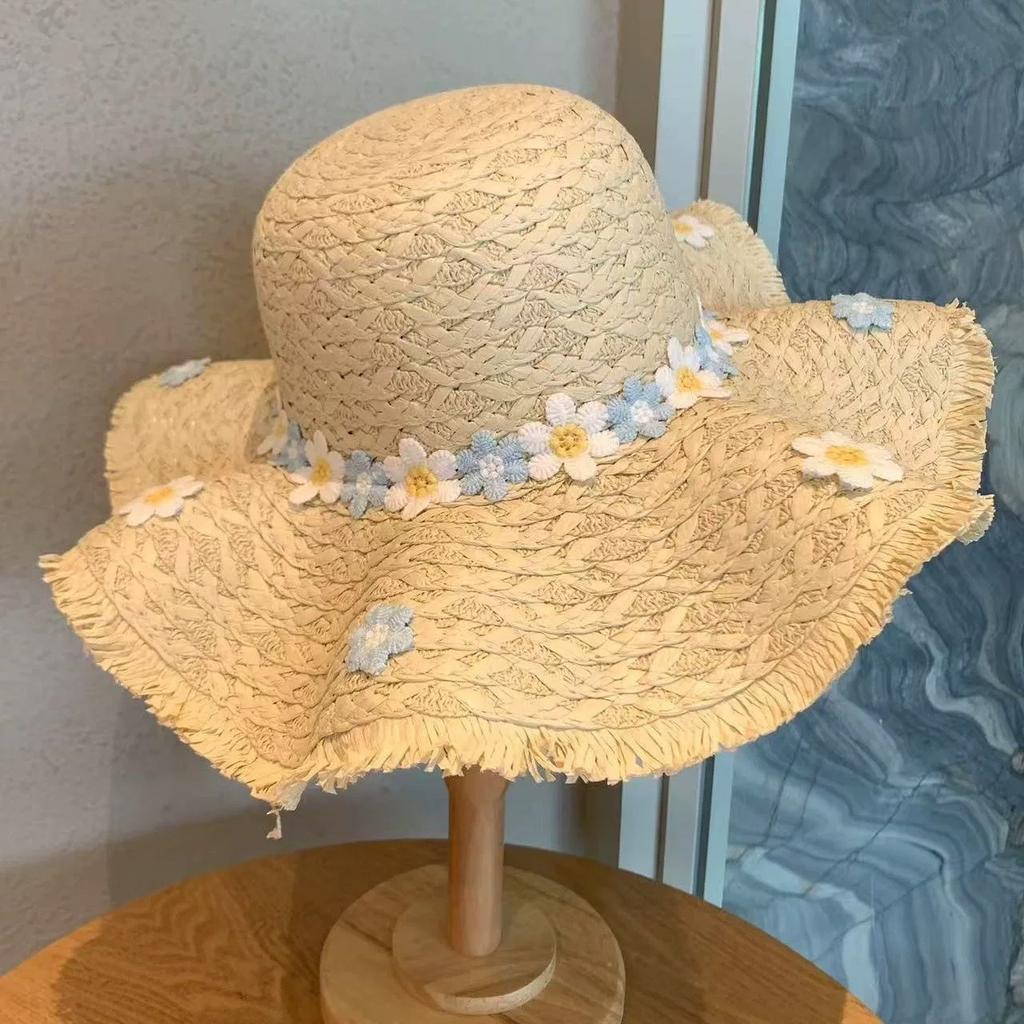 Empty Top Vinyl Sunscreen Hat Women's Summer Big Brim Face Covering Sun Hat Light Sun Hat UV Protection Bucket Hat