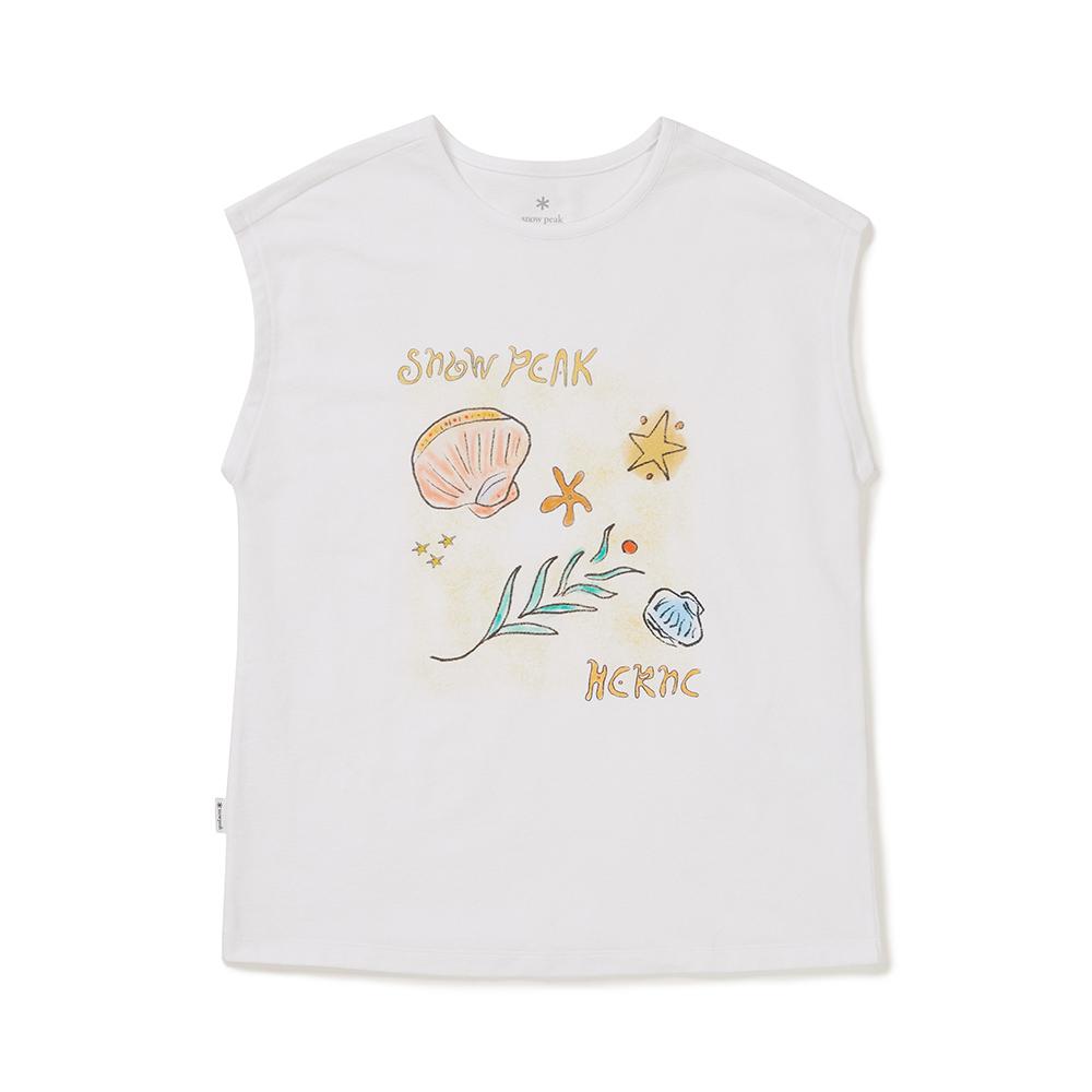 SNOWPEAK [Snow Peak X Hersi] Women's Graphic Sleeveless White (S25MWWST59)