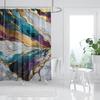 Svart Guld Marmor Spricka Badrum Duschdraperi Lyx Abstrakt Deko Texturerad Geod Konst Polyestertyg Krokar Badrumsgardin Set