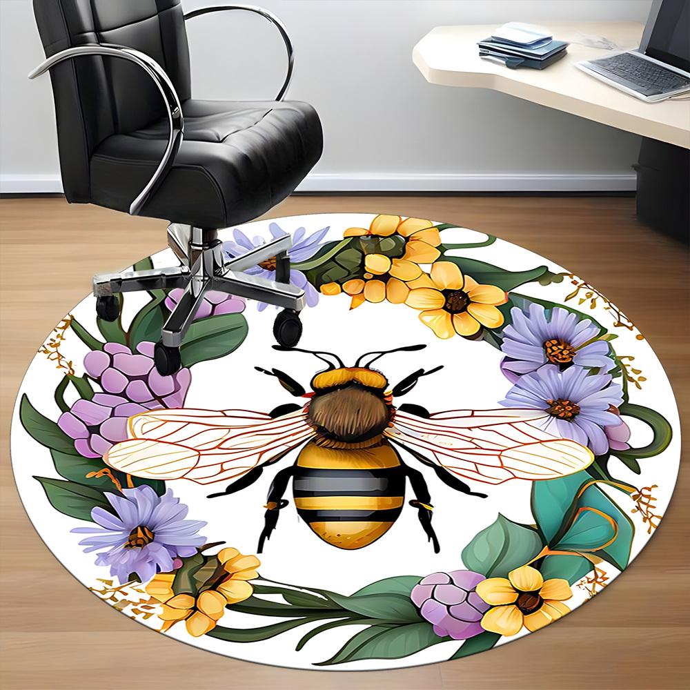 1 Stück Bienenkranz Stuhlteppich für Büro Rutschfest, Maschinenwaschbarer Teppich für Büro, Raum - Feiertagsdekoration, Maschinell hergestellt yy251029127