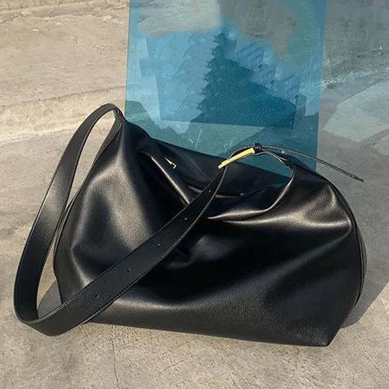 Women Soft Leather Shoulder Bag Retro Design Large Capacity Portable Totes