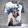 T-Shirt unisexe imprimé chien en 3D pour hommes, vêtements d'été, hauts à manches courtes, mode décontractée, surdimensionnés, Camisetas