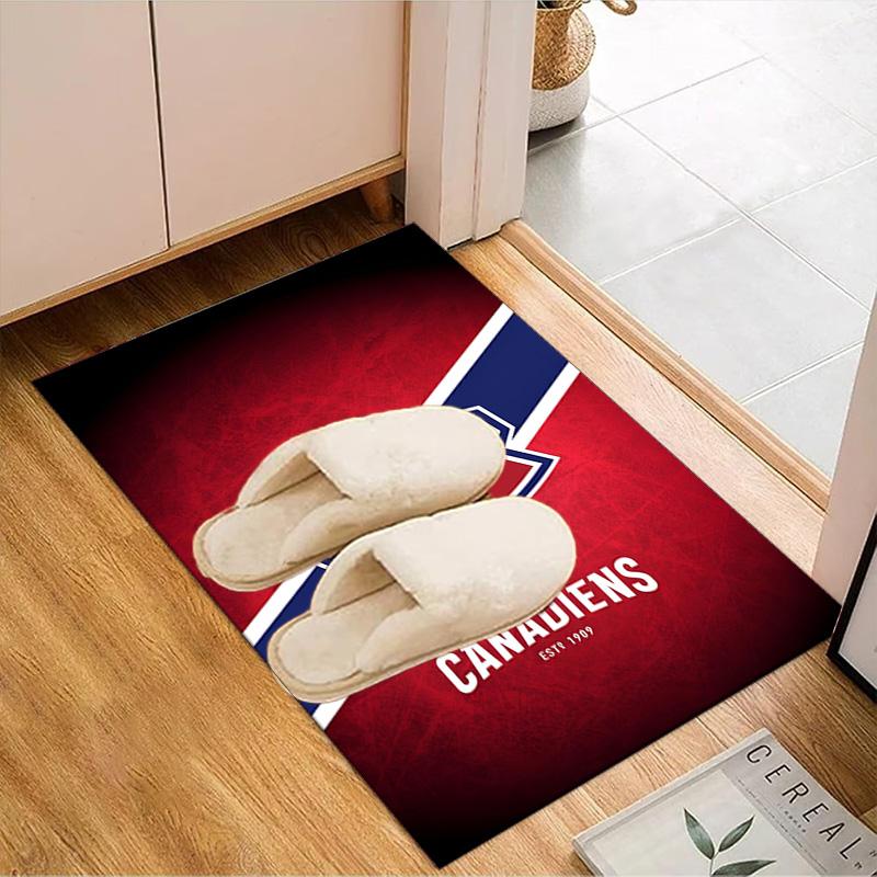 Canadiens Hockey Team Floor Mat for Living Room, Game Rooms, Office, Bedroom, Office Floor Mat Playful Design, Christmas Fan Gifts