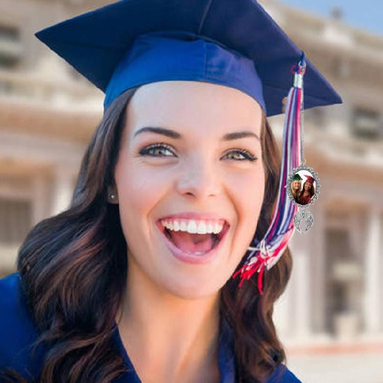 Graduation Alloy Photo Frame Charm Hat Brim Tassels Charm for Students and Teachers Unique Grad Season Gift Ornament