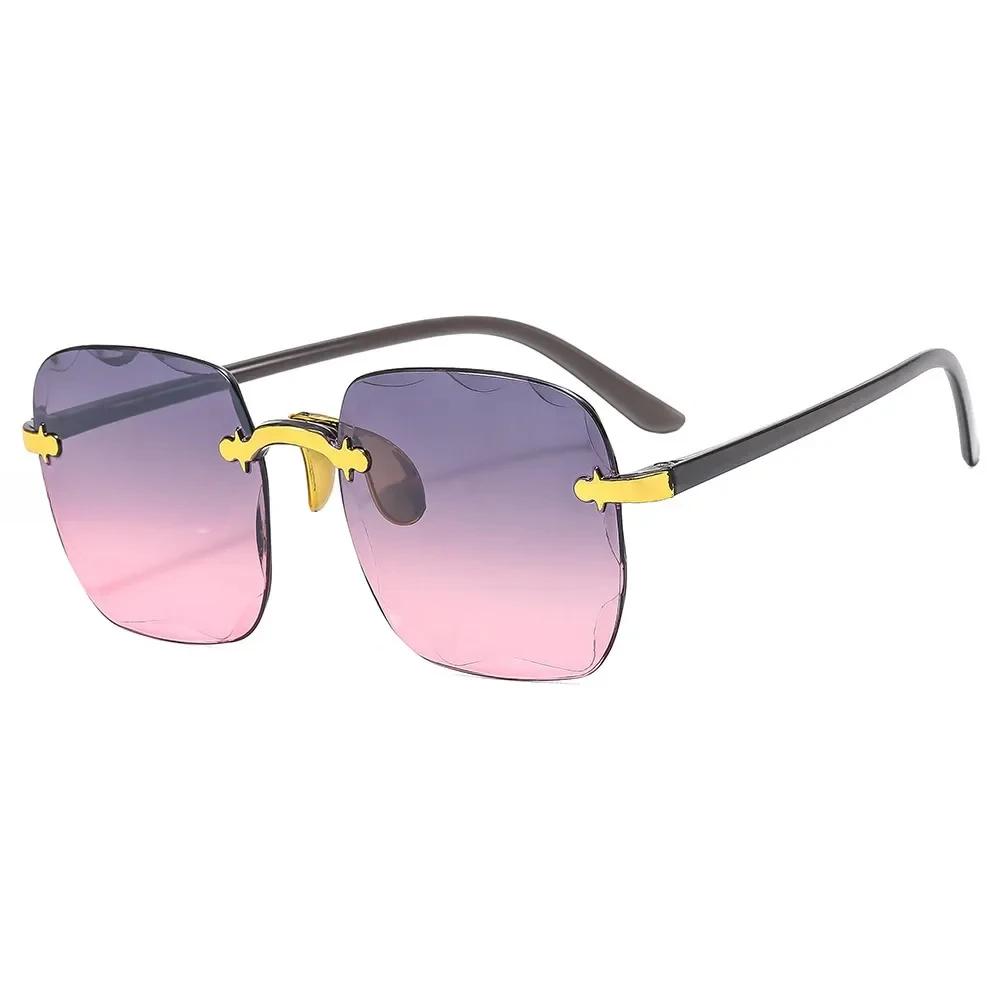 Square Sunglasses Woman Fashion Rimless Gradient Sun Glasses Brand Designer Sun Glasses for Women