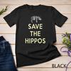 Schattige Nijlpaard Red de Nijlpaarden Vintage Dierenliefhebbers Cadeau Unisex T-shirt