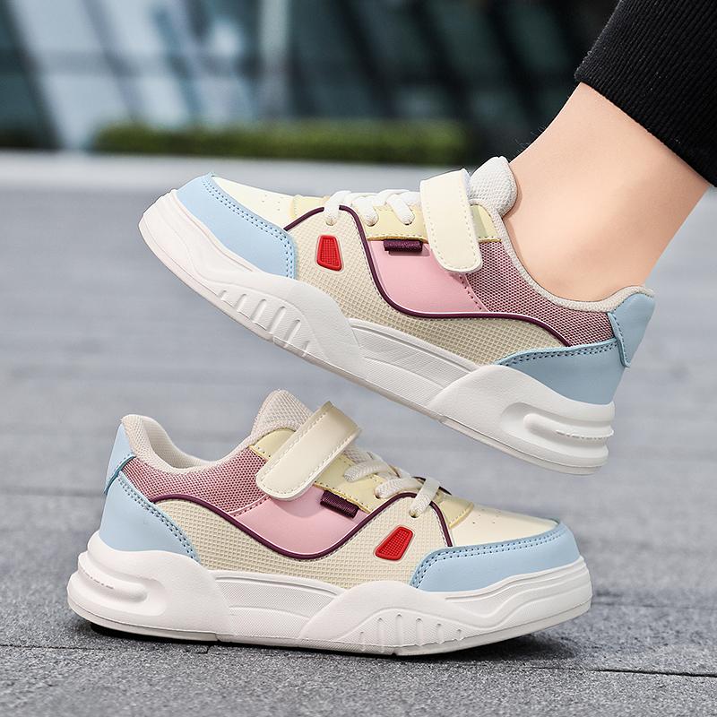 Children's Fashionable and Convenient Casual Sports Shoes Thick Soled Height Increasing Casual Board Shoes White Shoes