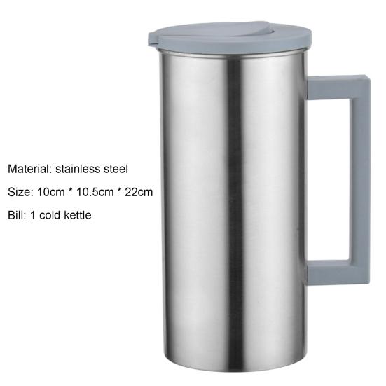 1.8L Juice Kettle Thickened Large Capacity Heat-resistant Stainless Steel Water Pitcher for Beverage
