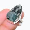 Emerald(Simulated) Gemstone 925 Sterling Silver Jewelry Ring Size 6.5