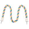 Bird Cotton Rope Perch Colorful Bendable Safe Climbing Parrot Rope Toy for Cockatiels Lovebirds Budgies L