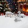 3pcs/set Christmas Reindeer Ornament Simulated Animals Sika Deer Christmas Reindeer Gifts Deer Elk Christmas Deer Decorations