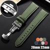 20mm 22mm Sailcloth Watch Band Quick Release Waterproof Cowhide Strap for Omega for Seiko Butterfly Folding Buckle Watchbands