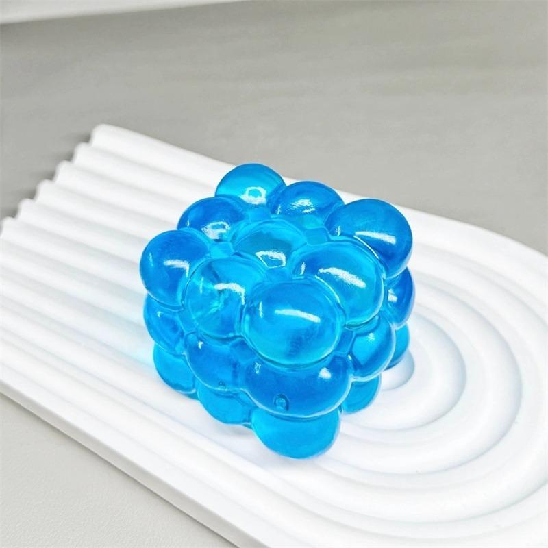 Maltose Transparent Bubble Cube Fidget Relief Sensory Toy Slow Rebound Non-toxic Squeeze Decompression Toy For ADHD Autism Gift