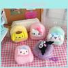 Portefeuille en Peluche Animal Mignon Dessin Animé Pour Femmes Étui Oreillettes Doux Moelleux Porte-Monnaie Porte-Câble de Données Pochette à Rouge à Lèvres Vente en Gros