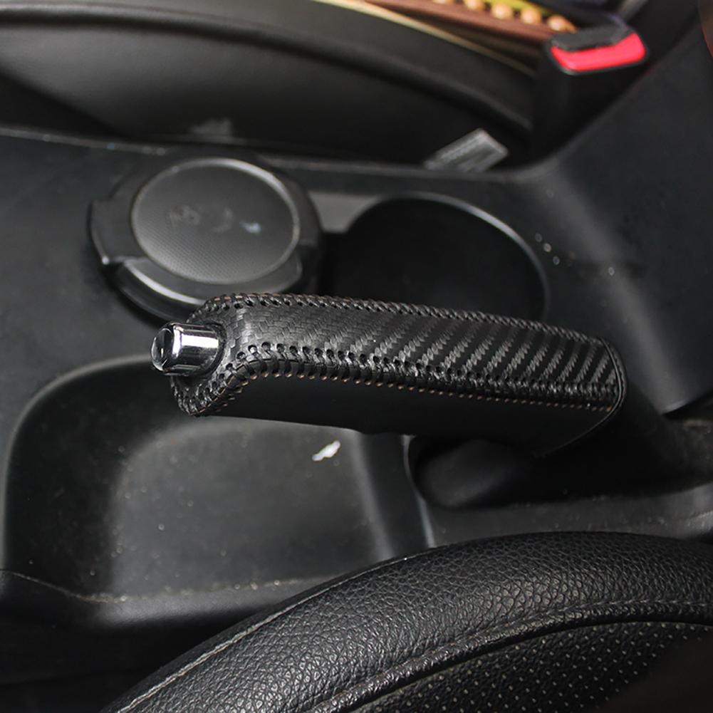 Universal Car PU Leather Gears Handbrake Cover Shift Lever Cover Collars Handbrake Cover Hand Brake Cover Anti-Skid Auto Parking Brake #469482