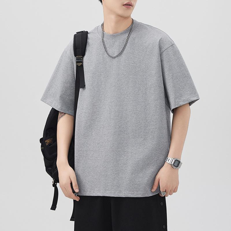 Summer Heavyweight 300g Light Board Pure Cotton Sleeve T-shirt Men's Loose Japanese Casual