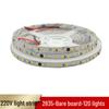 220V LED Strip Light, Driverless, 2835, 120 LEDs, White/Warm/Neutral/Red/Green/Blue/Yellow/Ice Blue/Pink, Glue Coated.
