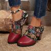 Damen Bohemian Stiefeletten Schnürschuhe Runde Zehen Designer Schuhe Damen Herbst Winter Damen Bequeme Kurze Stiefel Zapatos De Mujer