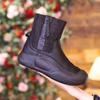 Women Winter Fur Lined Snow Boots Zipper Ankle High Top Non - Slip Warm Outdoor Boots