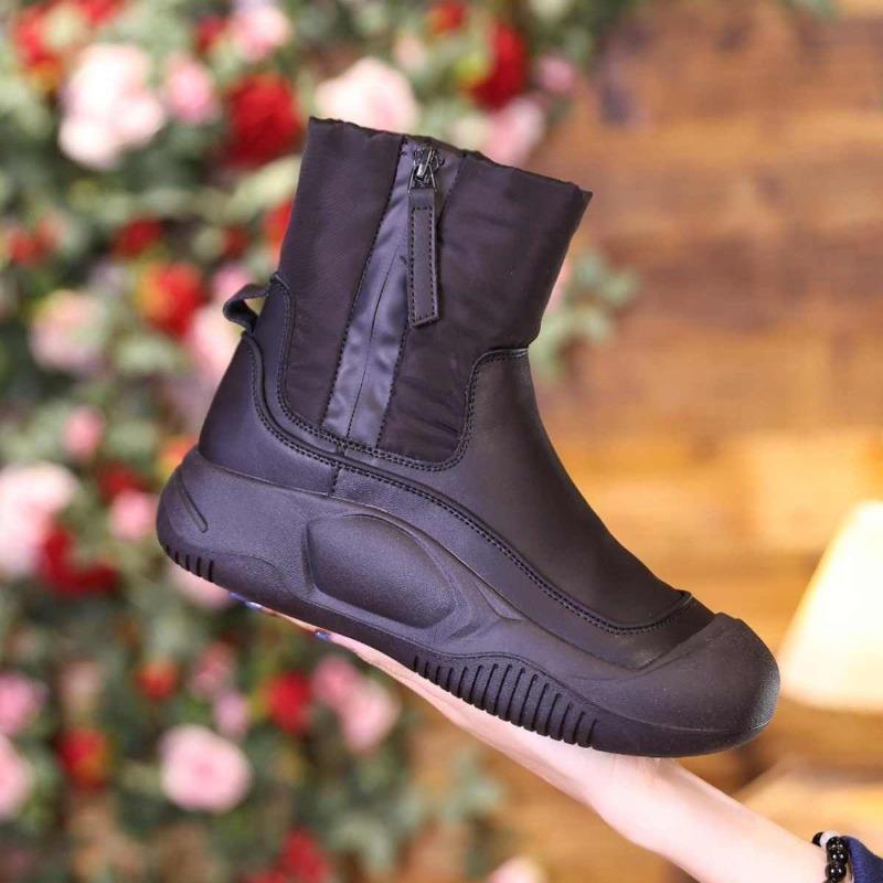 Women Winter Fur Lined Snow Boots Zipper Ankle High Top Non - Slip Warm Outdoor Boots
