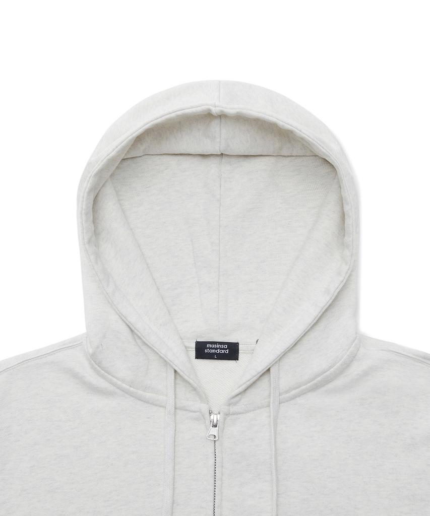 Musinsa Standard Crop Hooded Sweat Zip-Up [Oatmeal]