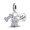 copper Pave Cubic Zircon Charm Butterfly Moon Bead Charms Charm Bead Charms Pendant Compatible With MULA Authentic Bracelets Fashion Do It Yourself Je