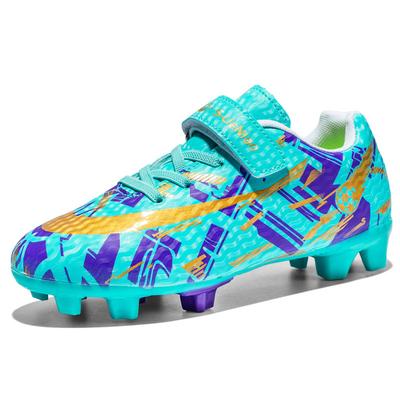Velcro Children's Football Shoes Boys and Girls Elementary School Students Grass Training Broken Nail Shoes TF Football Shoes