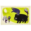 Kusubashi Monori Tea Towel Bear Yellow Made In Japan [moritaMiW] "Lemon-like Moon" [1-67964-21-Y]