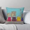 Hove Beach Huts Square Pillowcase Polyester Linen Velvet Creative Zip Decorative Throw Pillow Case Home Cushion Cover 18"