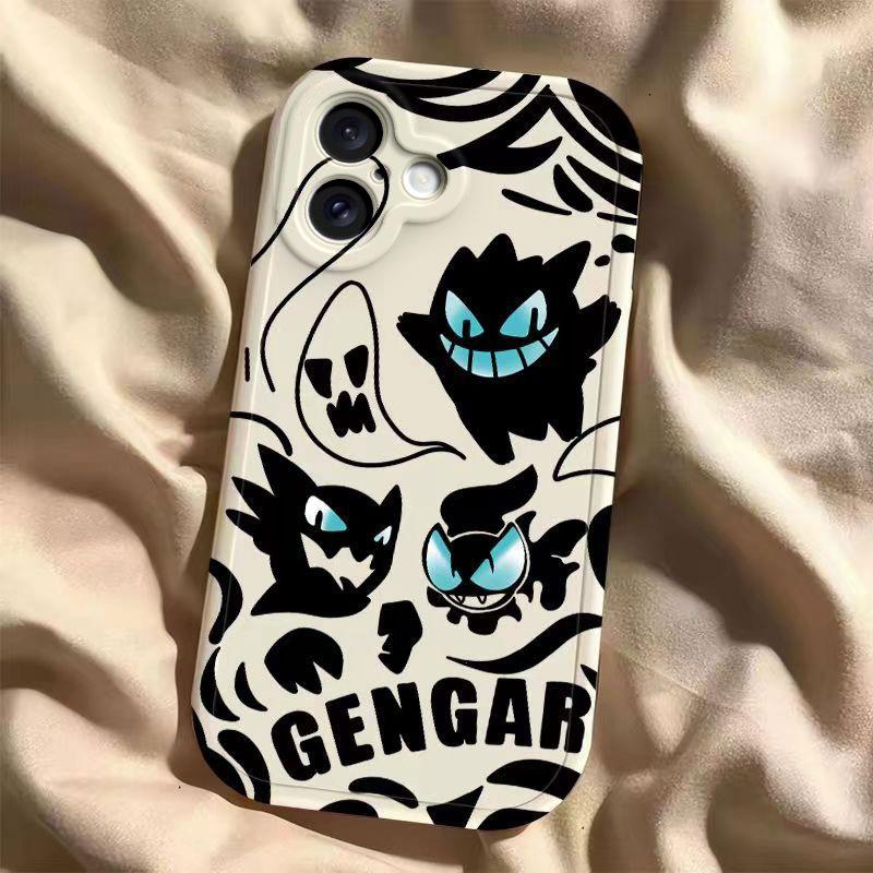 Geist Gengar für Apple 16 Handyhülle für IPhone15ProMax Neu 13 Schutzhülle 14pm Objektiv All-inclusive 11