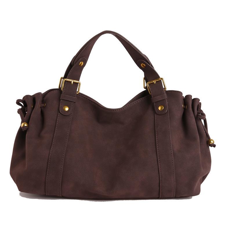 Handtas Mode Retro Mat Los Geplooid Zacht Leer Dames Tas Eenvoudige Forens Tote Bag