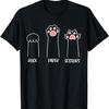 Introvert Katt Djurräddning Husdjursälskare Kläder Sten Sax Påse Handspel Söt Tass Rolig Katt T-shirt