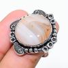 Montana Agate Handmade 925 Sterling Silver Jewelry Ring Size 7 E1Y59
